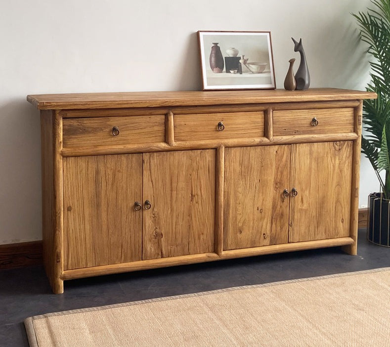 Autumn Recycle Solid Wood Buffet Sideboard Cabinet Old Elm