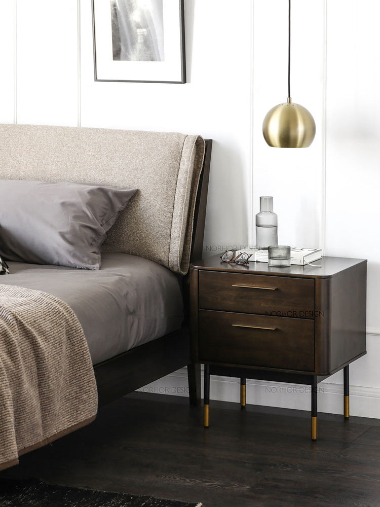 GABRILLE Chicago HILTON Nordic Solid Wood Bedside Table