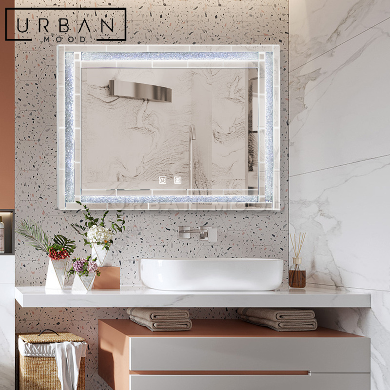AZURE Modern Crystal LED Mirror