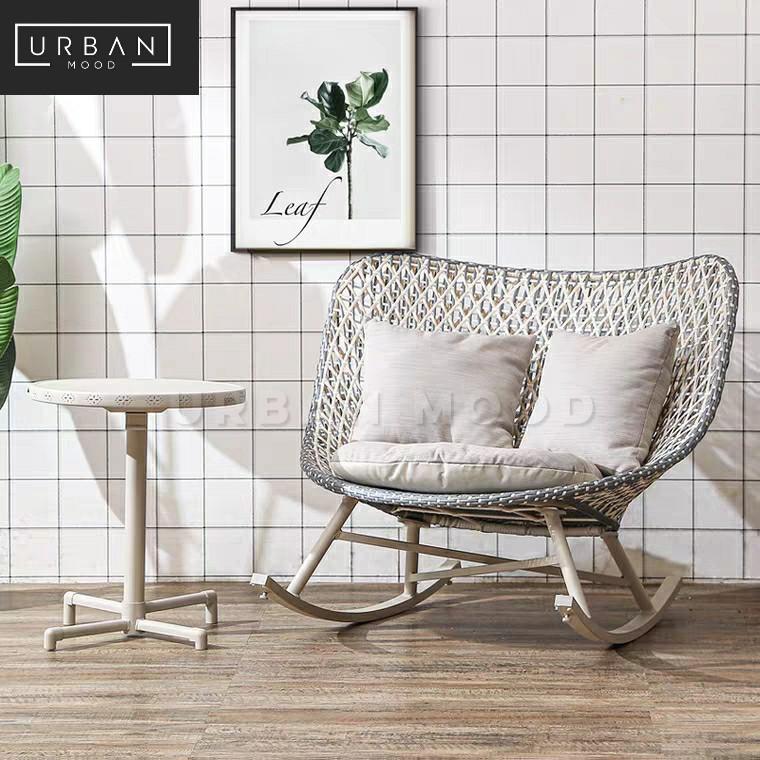 BONBON Scandinavian Rattan Rocking Chair