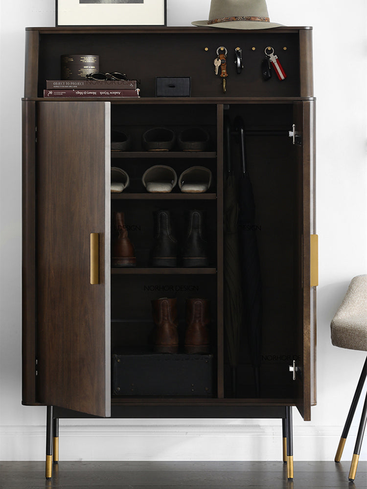 LAINEY Chicago HILTON Nordic Solid Wood Buffet Cabinet Shoe Cloth Wine Rack