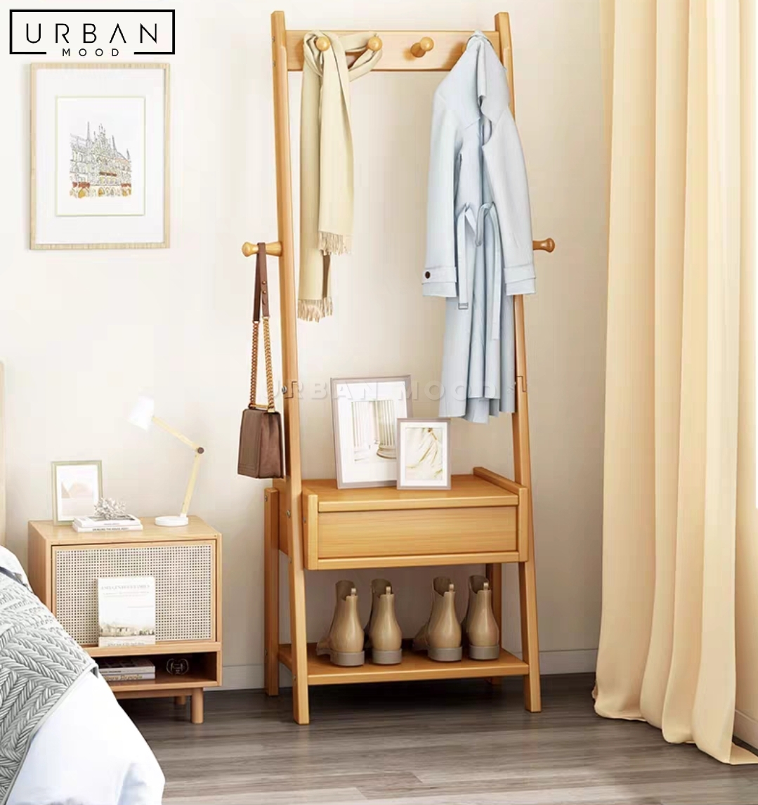 CARLOS Minimalist Solid Wood Ladder Shelf