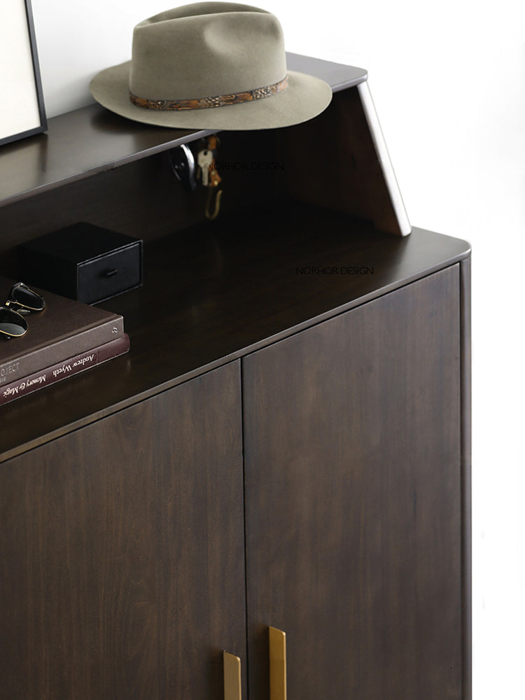 LAINEY Chicago HILTON Nordic Solid Wood Buffet Cabinet Shoe Cloth Wine Rack