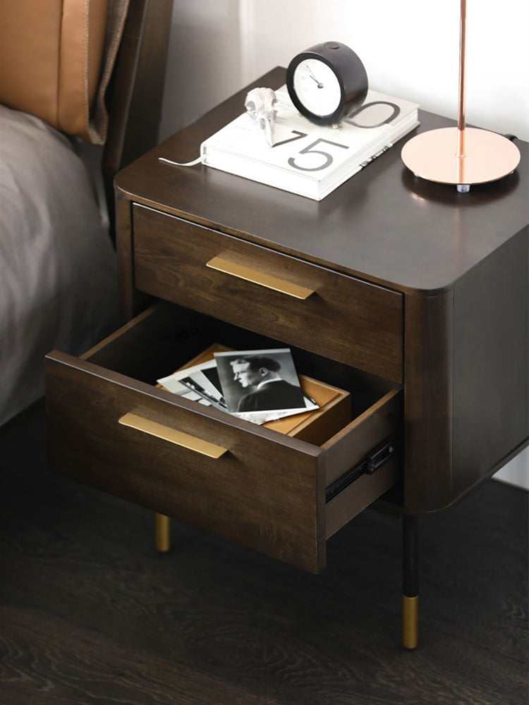 GABRILLE Chicago HILTON Nordic Solid Wood Bedside Table