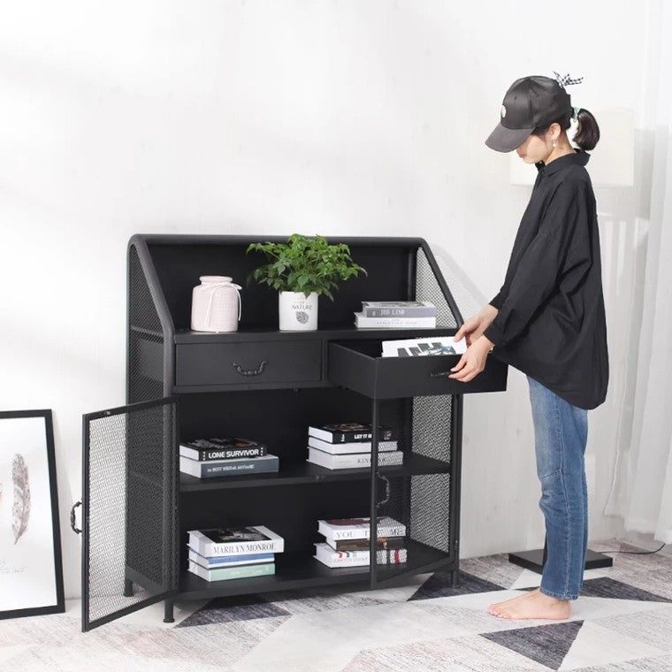 FOSTER Modern Industrial Metal Wine Cabinet