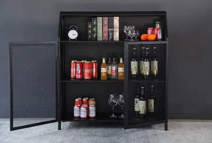 FOSTER Modern Industrial Metal Wine Cabinet