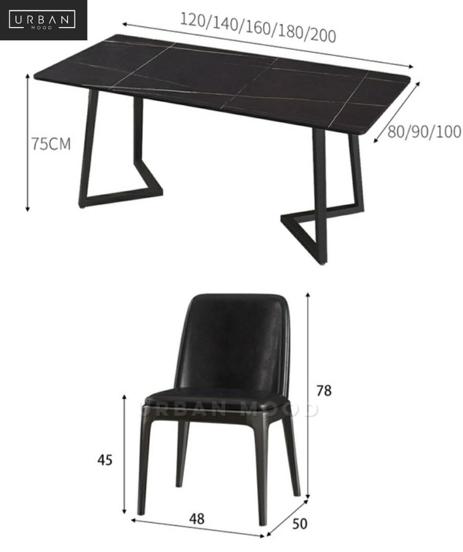 GALLERIA Modern Marble Dining Table & Chairs