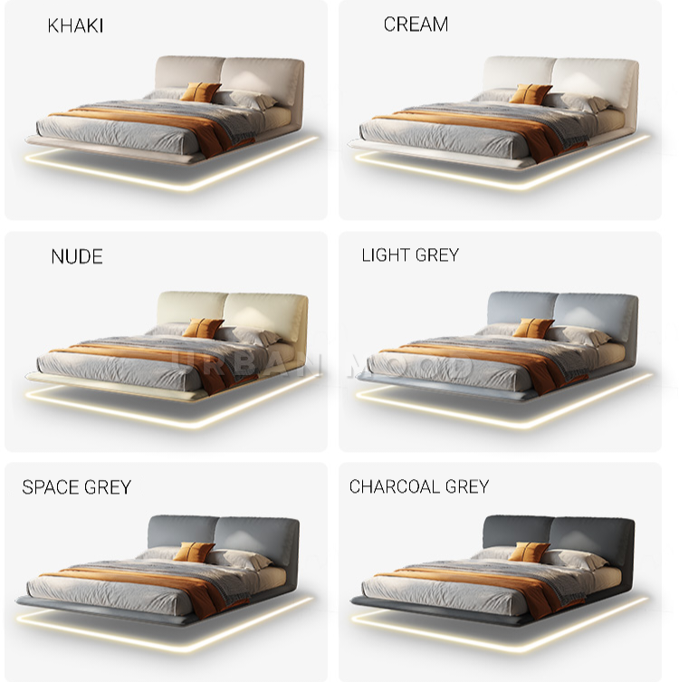 HOVER Modern Leather Bed