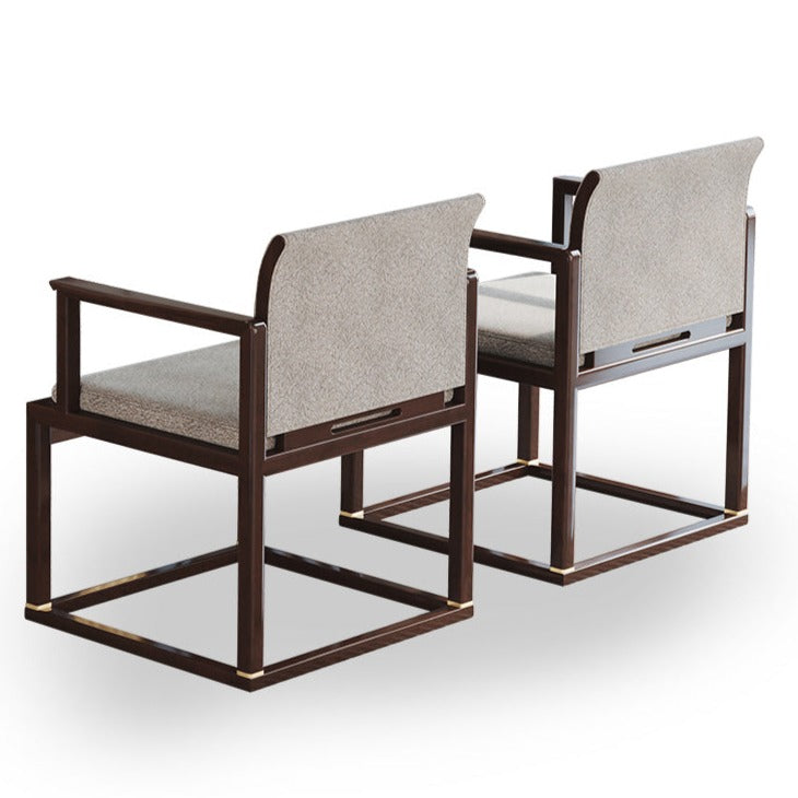 JACQUELINE NEW YORK RITZ Chinese Style Modern Minimalist Tea Table Dining Conference Solid Wood and Chair Set