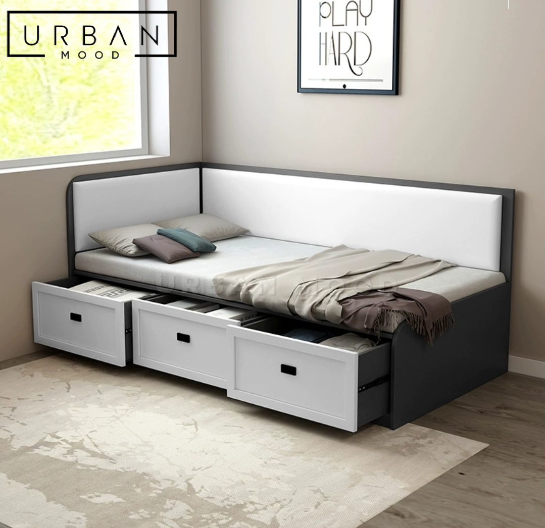 SOMMIEL Modern Storage Bed