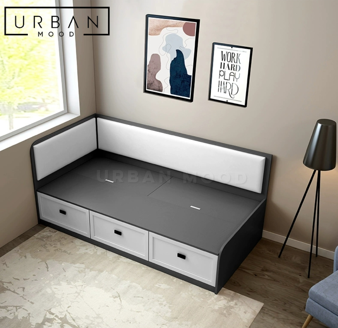 SOMMIEL Modern Storage Bed