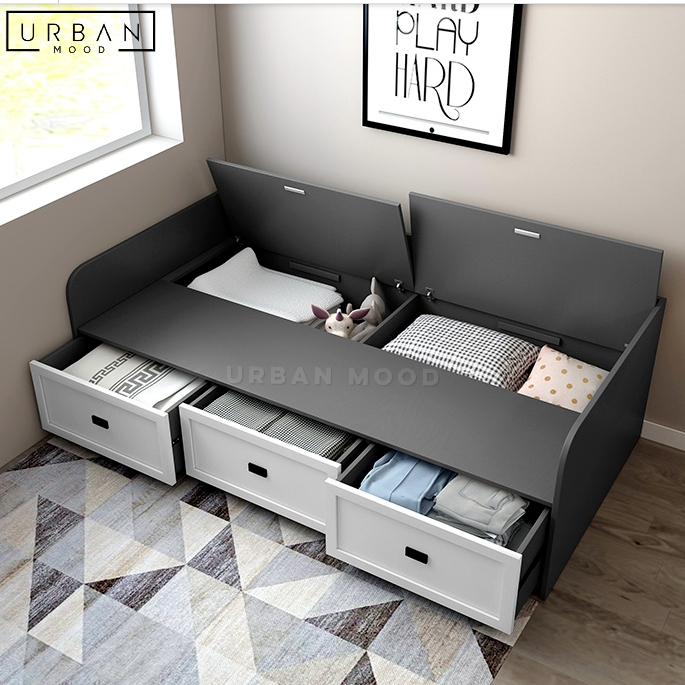 SOMMIEL Modern Storage Bed