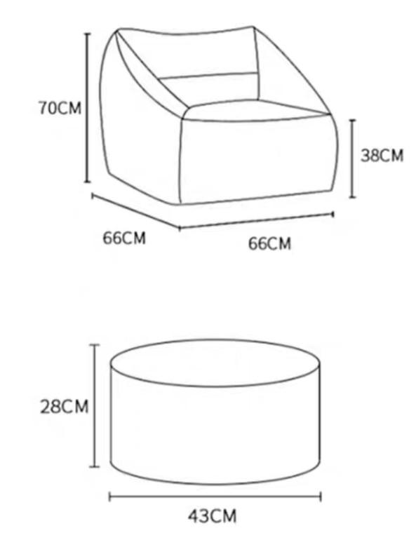 (Clearance) TUSCAN Ombre Denim Lazy Boy Armchair