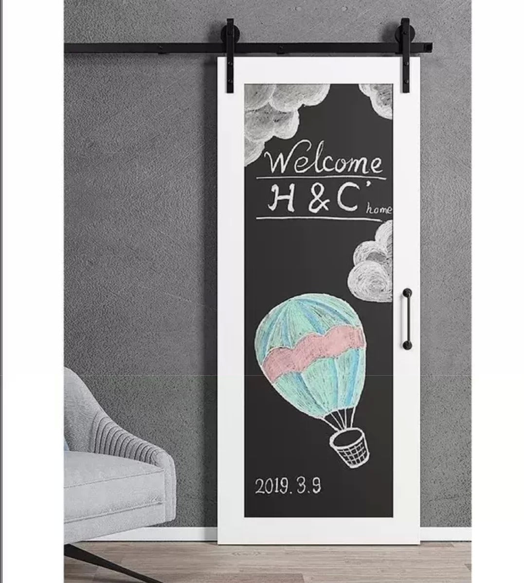 XAEL Blackboard Sliding Barn Door