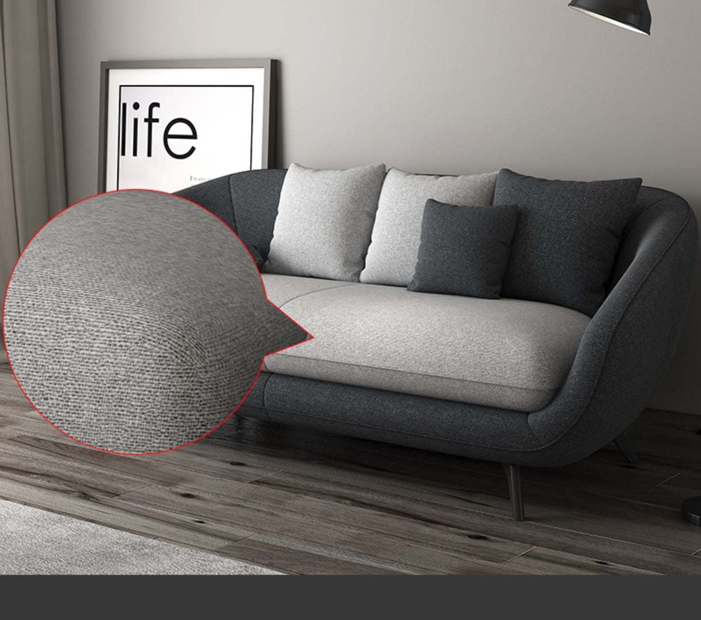 PEBBLEBAY Modern and Contemporary Fabric Nordic Style Sofa