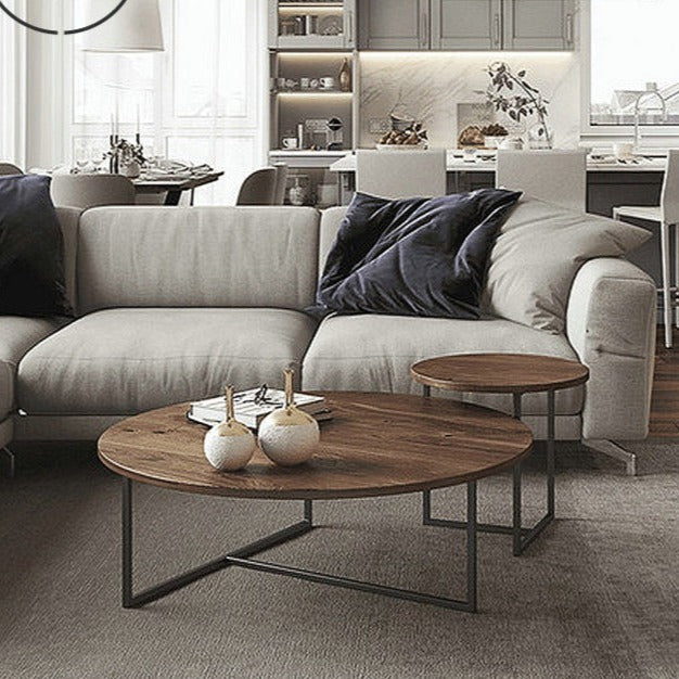 KEHLANI RADISSON Coffee Table Nordic Solid Wood Round Coffee Table ( 4 Color 2 Size )