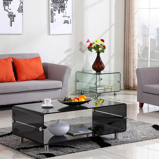 JORI Minimalist Designer Glass Coffee Table