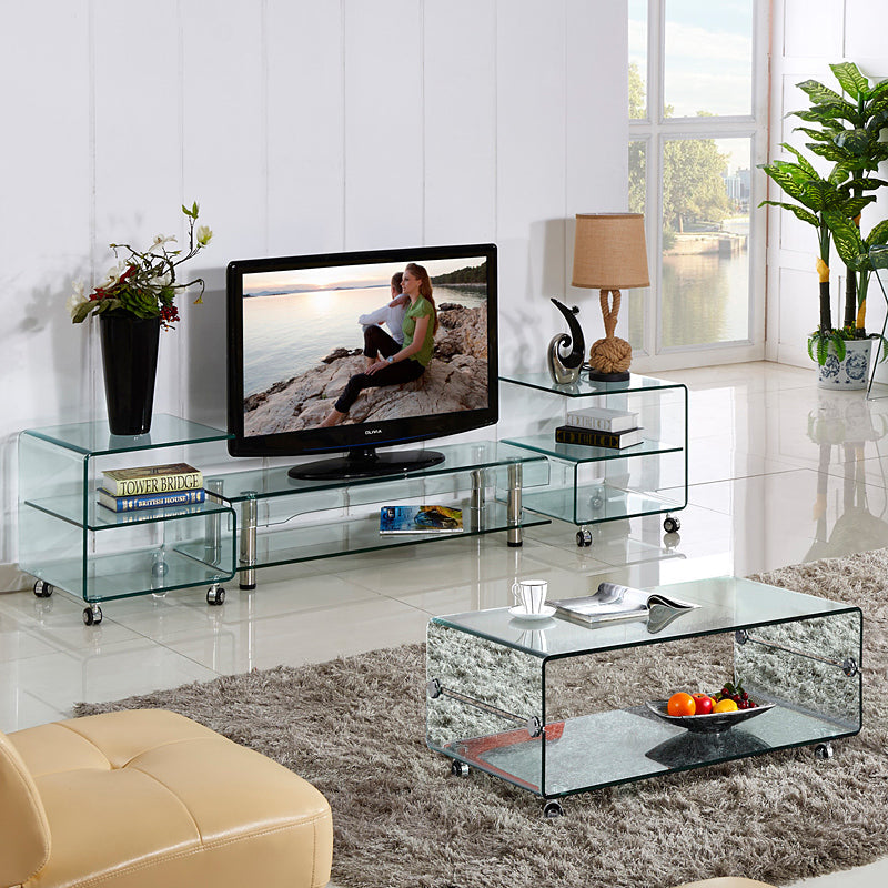 JORI Minimalist Designer Glass Coffee Table