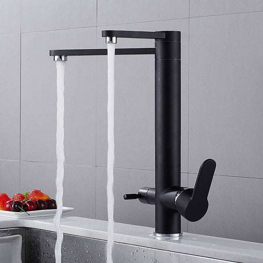 YANET Modern Black Double Tap Faucet