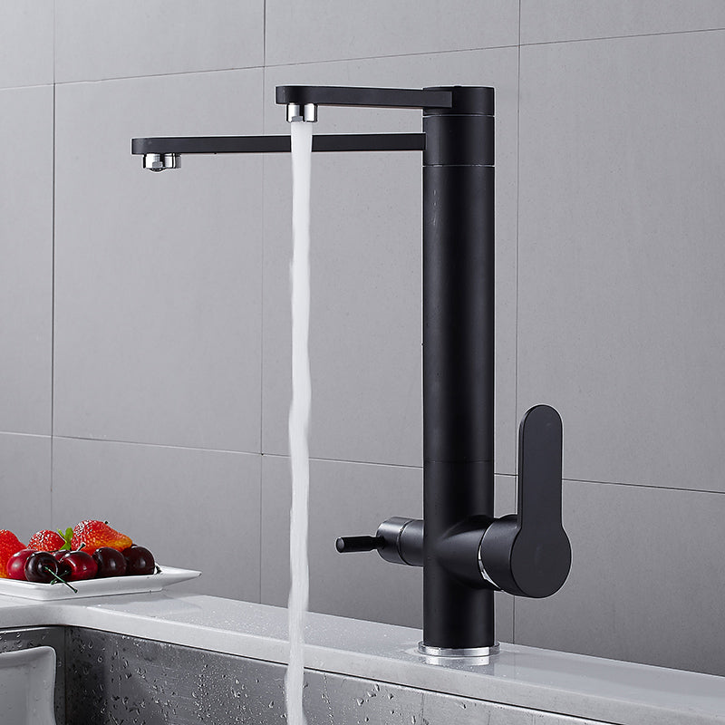 YANET Modern Black Double Tap Faucet