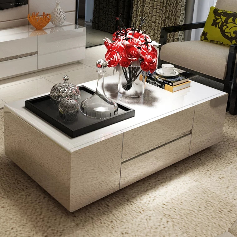 AIDA Contemporary Glossy Piano White Coffee Table