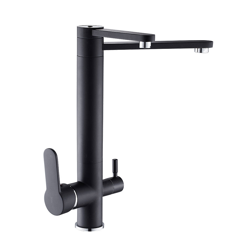 YANET Modern Black Double Tap Faucet