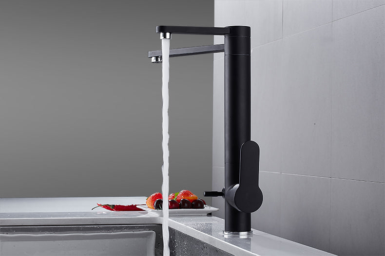 YANET Modern Black Double Tap Faucet