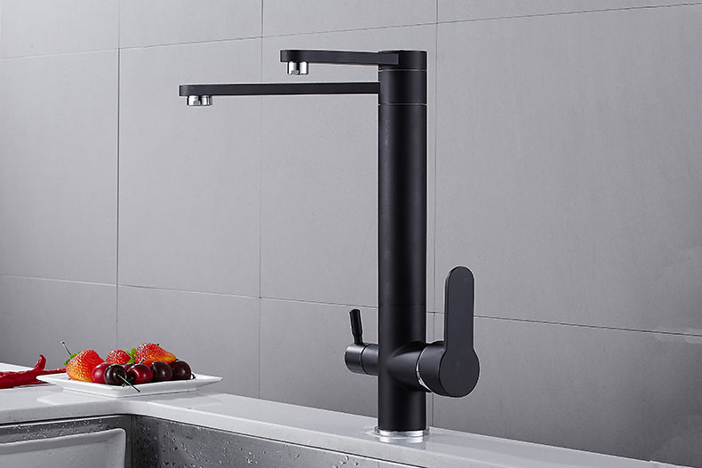 YANET Modern Black Double Tap Faucet