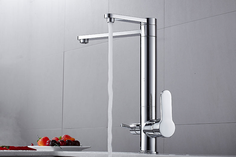 YANET Modern Black Double Tap Faucet