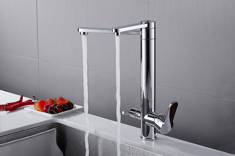 YANET Modern Black Double Tap Faucet