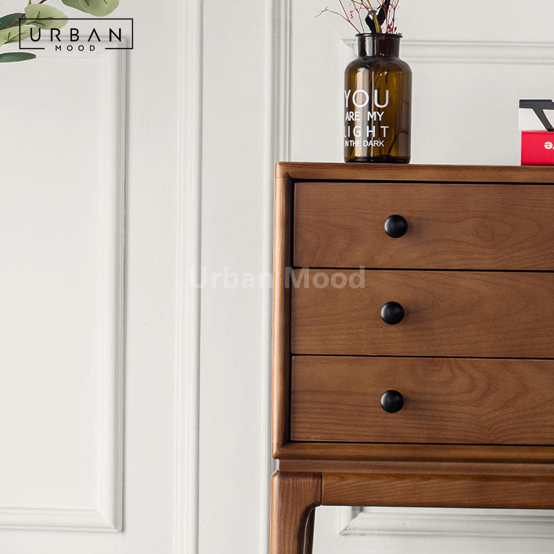 Premium | BERNICE Solid Wood Side Cabinet