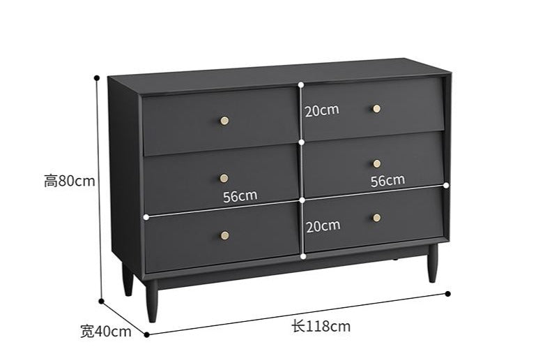 ADRIAN Large Minimalist Chest Drawers Commode Dresser