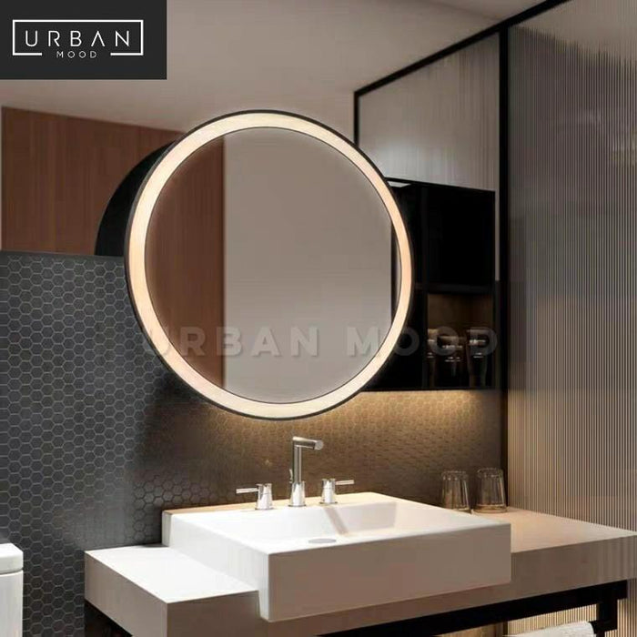 AERIS Modern LED Round Wall Mirror