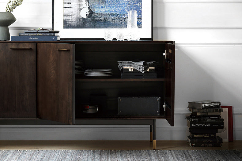 AMORA Chicago HILTON Nordic Solid Wood Sideboard Buffet Cabinet