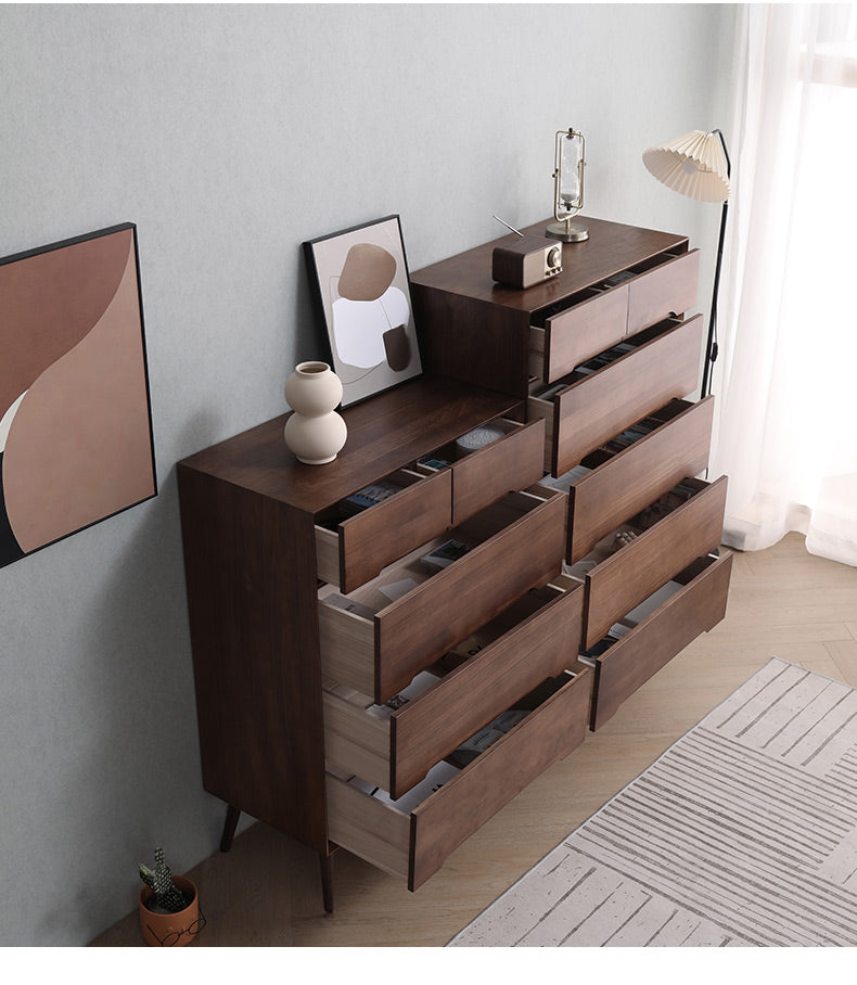 ANN Scandinavian Solid Wood Chest of Drawers Cabinet Storage ( 4 Color 2 Size )