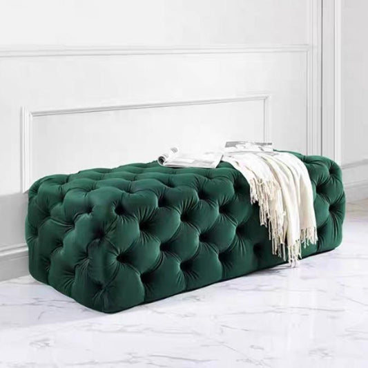 ARABELLE Victorian Tufted Velvet Ottoman