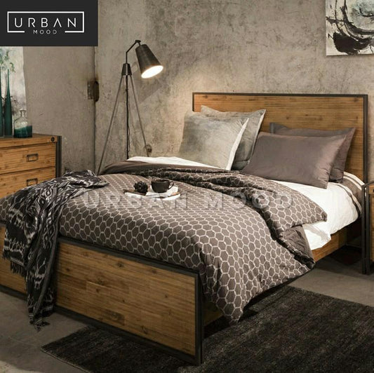 ARAGON Industrial Solid Wood Bedframe