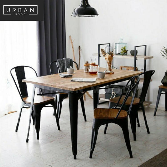 ARCADE Industrial Solid Wood Dining Table