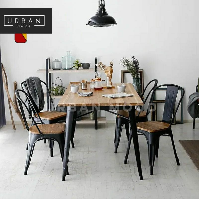 ARCADE Industrial Solid Wood Dining Table