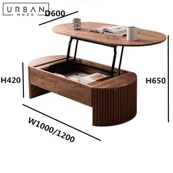 ASTRONOVA Japandi Solid Wood Coffee Table
