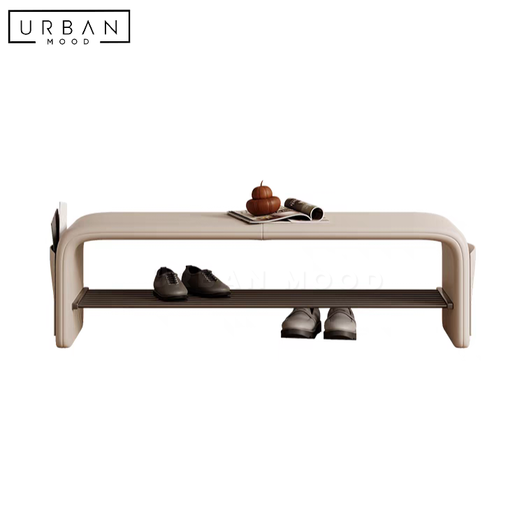 AXOM Modern Leather Bench