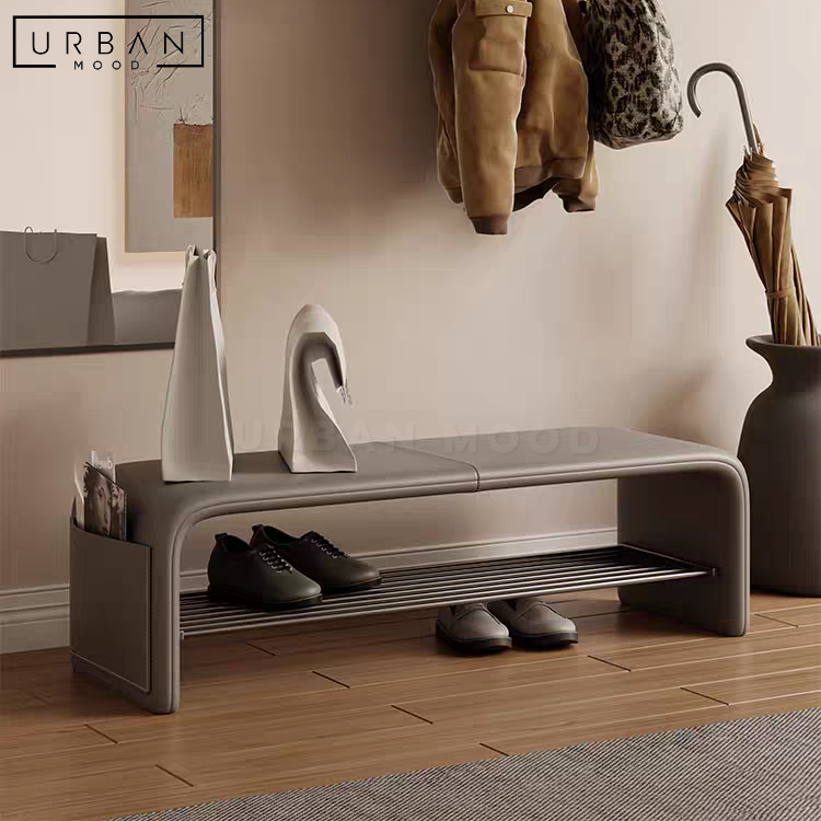 AXOM Modern Leather Bench