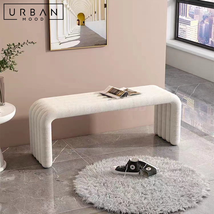 BERNICE Modern Boucle Bench