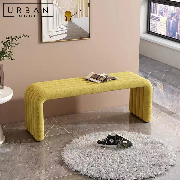 BERNICE Modern Boucle Bench