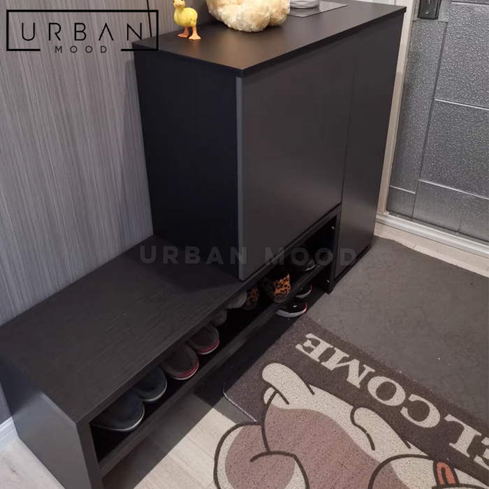 BARNE Modern Shoe Cabinet Bench