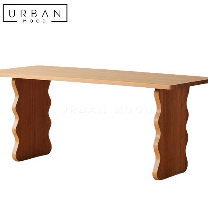 BISCOTT Japandi Solid Wood Dining Table