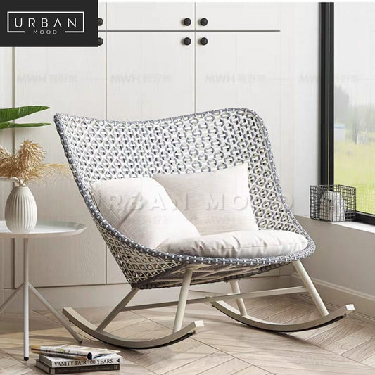 BONBON Scandinavian Rattan Rocking Chair