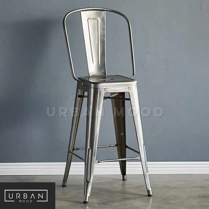 BOWIE Industrial Tolix Bar Table & Stools