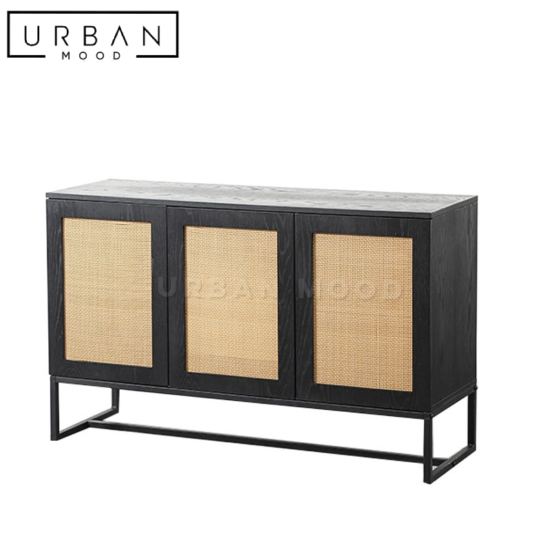 BRETT Rustic Rattan Sideboard