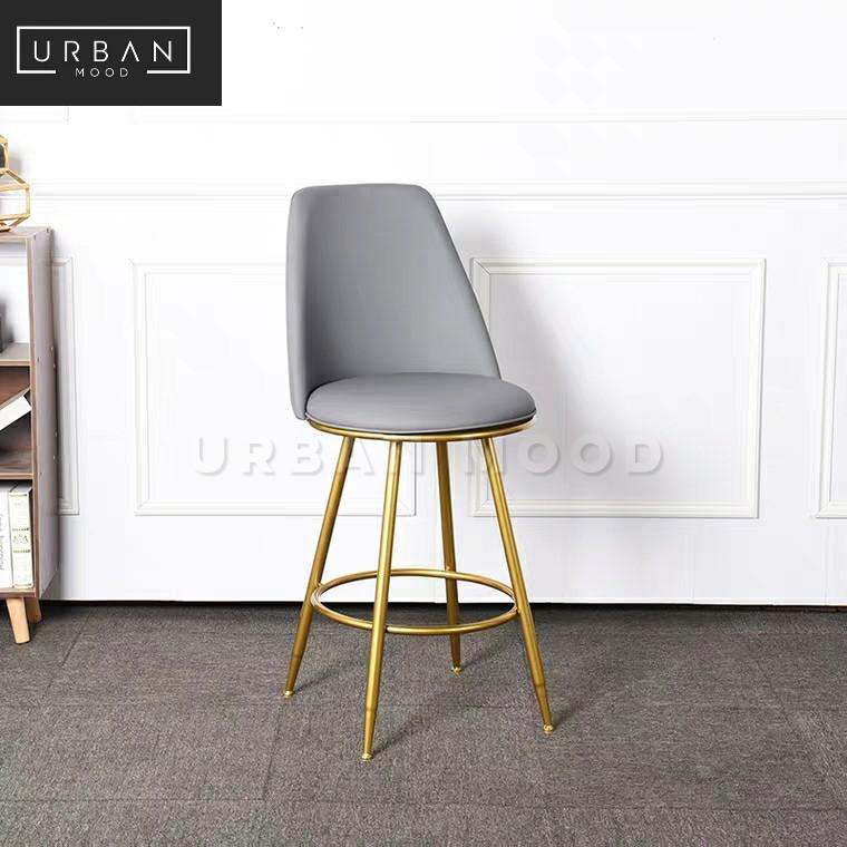 CAMUS Modern Faux Leather Bar Stool